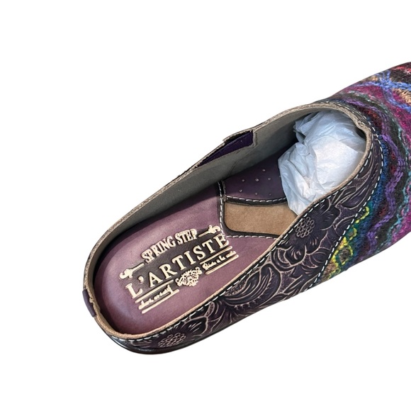 Spring Step L'Artiste Women's Zigino Clogs Purple Multi Size 38 - Picture 5 of 8